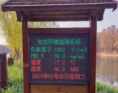 中國·李中水上森林公園負氧離子環境監測系統設備儀器案例